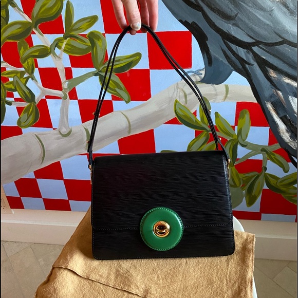 Louis Vuitton Sac Friedland Black and Green Epi Leather - Picture 3 of 15